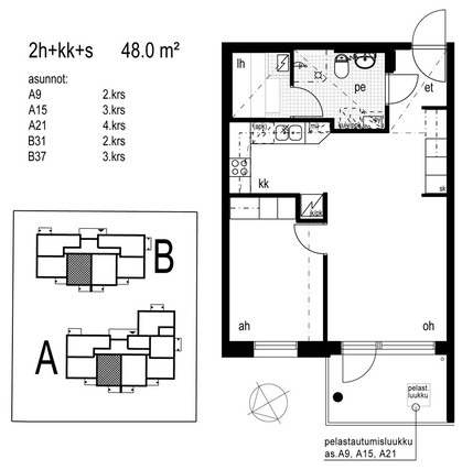 Right of occupancy apartment Espoo Laaksolahti 2 rooms