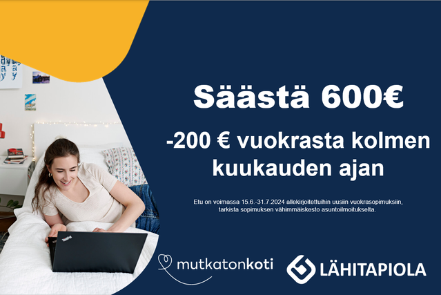 Rental Espoo Mäkkylä 1 room Kampanja