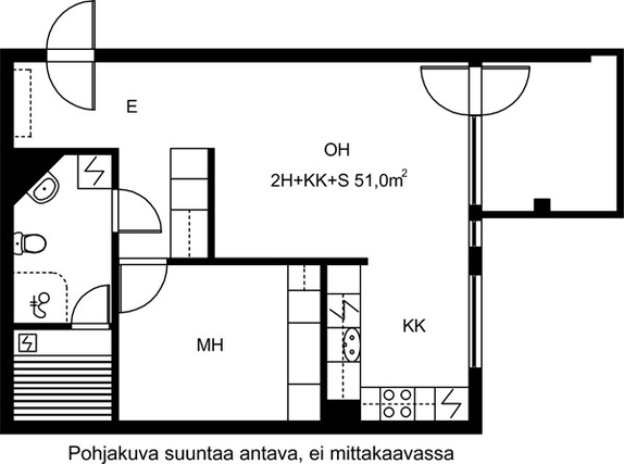 Vuokra-asunto Jyväskylä Kortepohja Kaksio Julkisivukuva