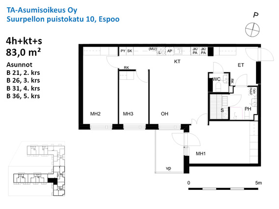 Asumisoikeusasunto Espoo Henttaa 4 huonetta