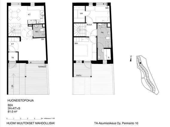 Right of occupancy apartment Helsinki Vuosaari 3 rooms