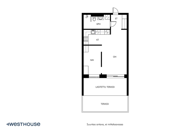 Rental Espoo Westend 2 rooms Yleiskuva