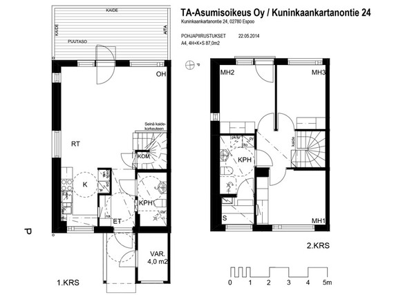 Asumisoikeusasunto Espoo Kauklahti 4 huonetta
