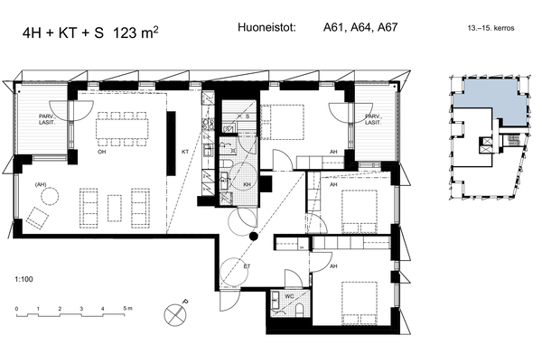 Vuokra-asunto Helsinki Jätkäsaari 4 huonetta