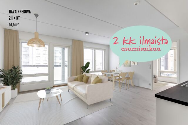 Rental Turku Iso-Heikkilä 2 rooms Kampanjakuva