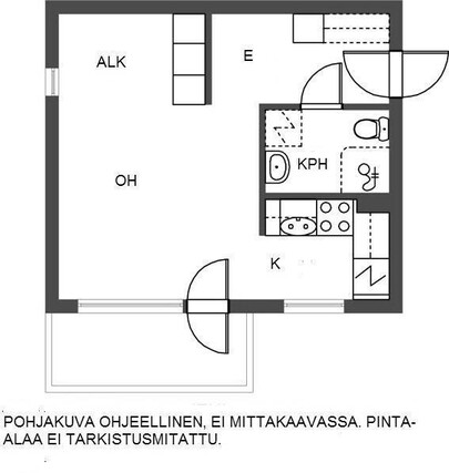 Rental Kerava Savio 1 room Yleiskuva