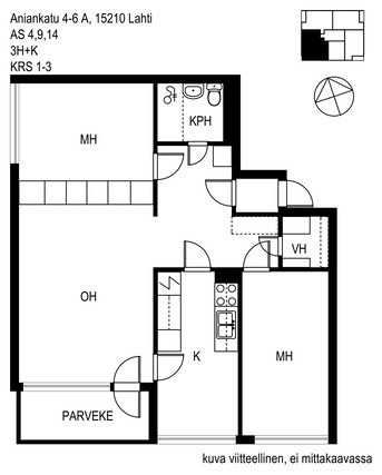 Rental Lahti Niemi 3 rooms Kampanja