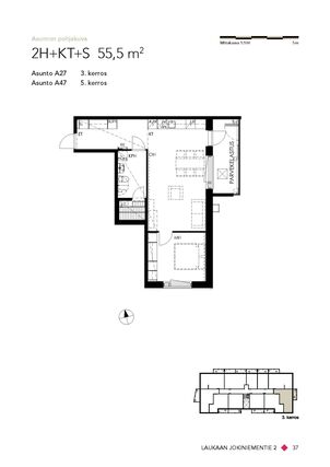 Right of occupancy apartment Laukaa Keskusta 2 rooms