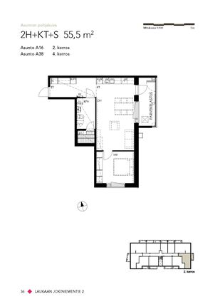 Right of occupancy apartment Laukaa Keskusta 2 rooms