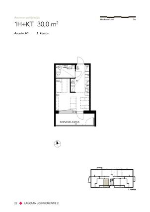 Right of occupancy apartment Laukaa Keskusta 1 room