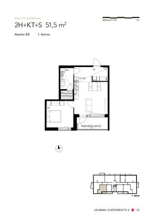 Right of occupancy apartment Laukaa Keskusta 2 rooms