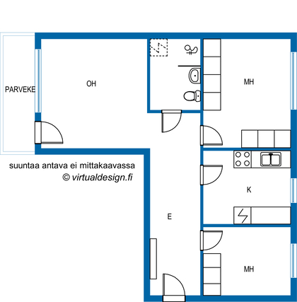 Rental Helsinki Laajasalo 3 rooms 4. eli ylimmän kerroksen siistikuntoinen,parvekkeellinen koti,joka sopii vaikka yhteisasumiseen