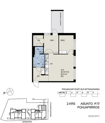 Right of occupancy apartment Vantaa Leinelä 3 rooms