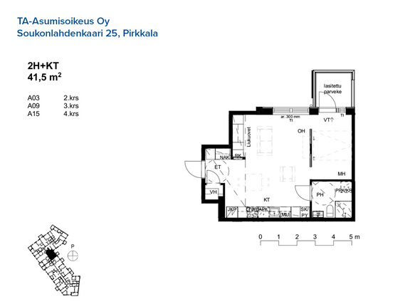 Asumisoikeusasunto Pirkkala  Kaksio