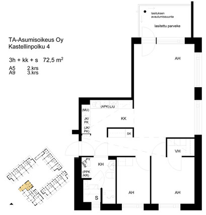 Right of occupancy apartment Helsinki Mellunkylä 3 rooms