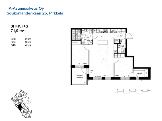 Asumisoikeusasunto Pirkkala  3 huonetta