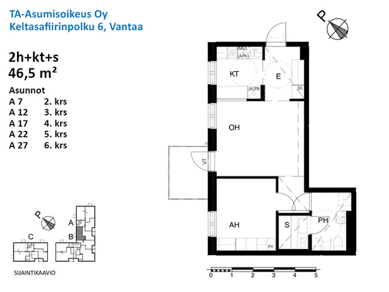 Right of occupancy apartment Vantaa Kivistö 2 rooms