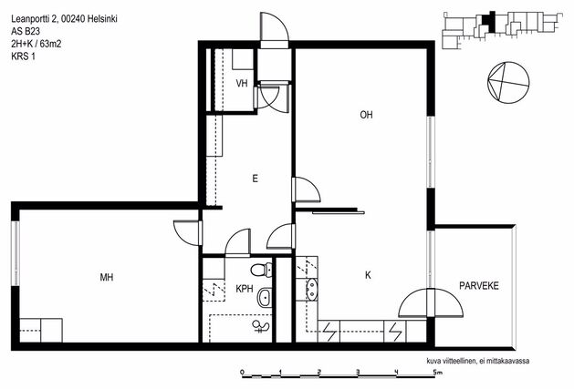 Rental Helsinki Länsi-Pasila 2 rooms