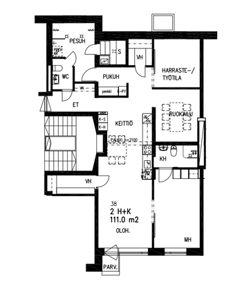 Rental Lahti Paavola 2 rooms