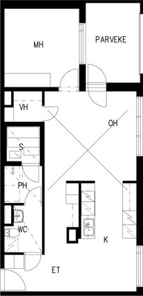 Right of occupancy apartment Helsinki Sörnäinen 2 rooms