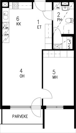 Right of occupancy apartment Helsinki Sörnäinen 2 rooms