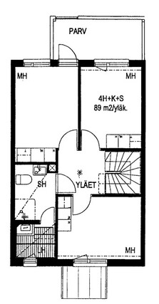 Asumisoikeusasunto Jyväskylä Palokka 4 huonetta