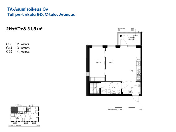 Right of occupancy apartment Joensuu Otsola 2 rooms