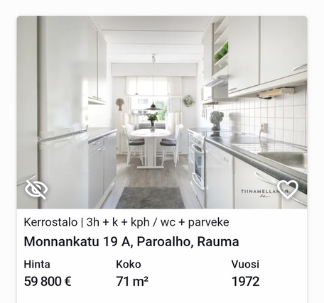 Rental Rauma Paroalho 3 rooms