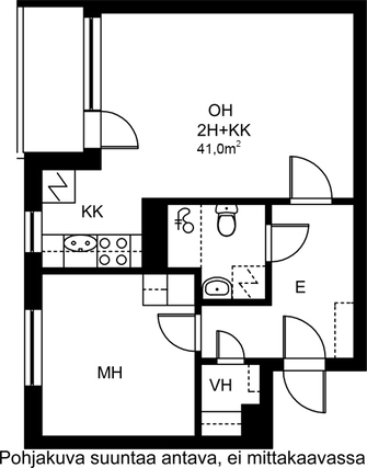 Vuokra-asunto Jyväskylä Keskusta Kaksio Keittiö