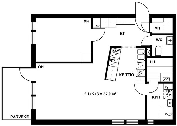 Right of occupancy apartment Lappeenranta Skinnarila 2 rooms