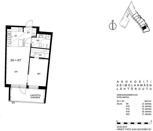 Right of occupancy apartment Vantaa Keimolanmäki 2 rooms