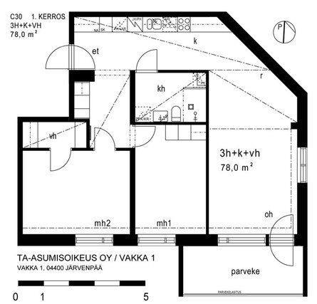 Right of occupancy apartment Järvenpää Lepola 3 rooms