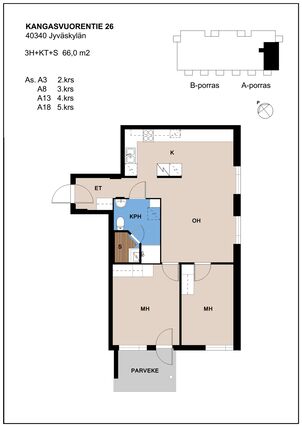 Right of occupancy apartment Jyväskylä Huhtasuo 3 rooms