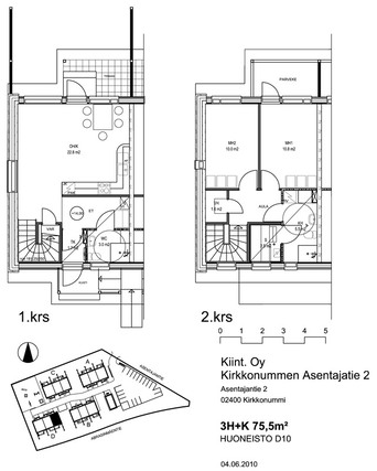 Right of occupancy apartment Kirkkonummi Finnsbacka 3 rooms