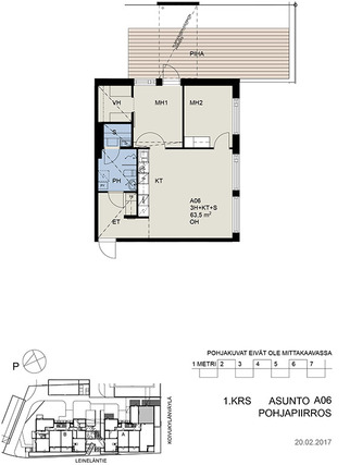 Right of occupancy apartment Vantaa Leinelä 3 rooms