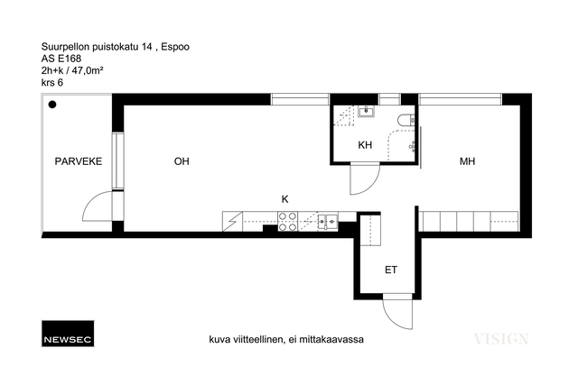 Vuokra-asunto Espoo Suurpelto Kaksio Julkisivu