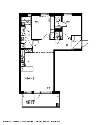 Right of occupancy apartment Espoo Suurpelto 3 rooms