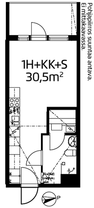Rental Oulu Limingantulli 1 room Julkisivukuva