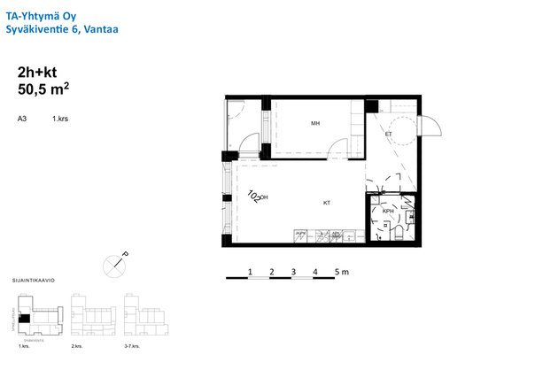 Vuokra-asunto Vantaa Kivistö Kaksio