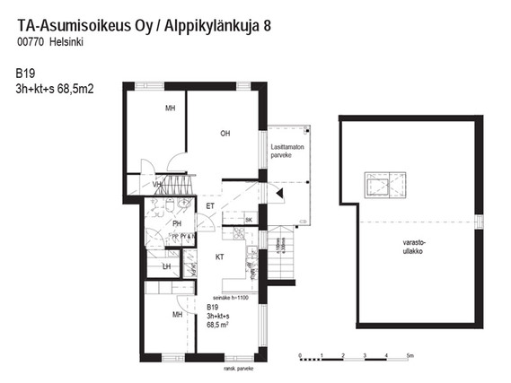 Asumisoikeusasunto Helsinki Suurmetsä 3 huonetta