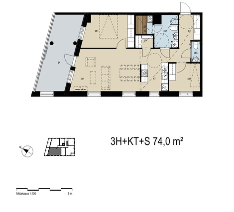 Rental Turku Keskusta 3 rooms Julkisivukuva