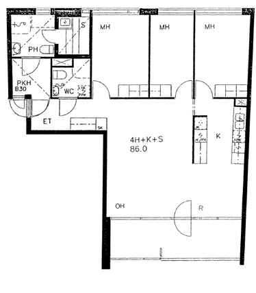 Right of occupancy apartment Espoo Kivenlahti 4 rooms