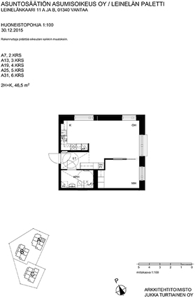 Right of occupancy apartment Vantaa Leinelä 2 rooms