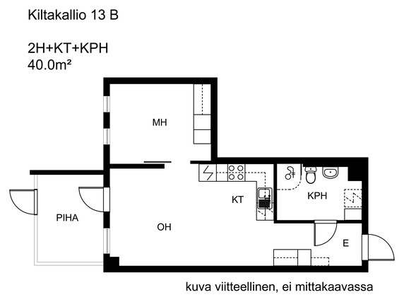 Vuokra-asunto Espoo Kiltakallio Kaksio Keittiö