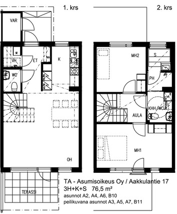 Asumisoikeusasunto Kangasala Lentola 3 huonetta