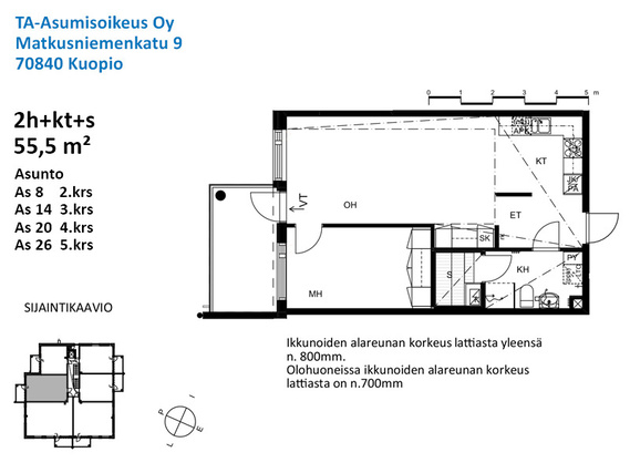 Asumisoikeusasunto Kuopio Lehtoniemi Kaksio