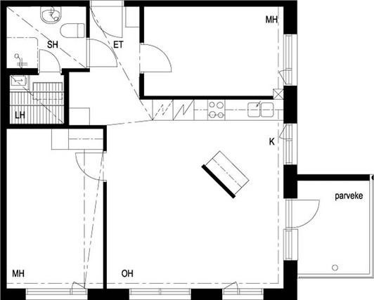 Asumisoikeusasunto Jyväskylä Seppälänkangas 3 huonetta