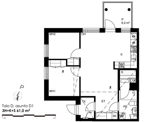 Right of occupancy apartment Kuopio Lehtoniemi 3 rooms