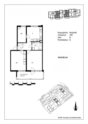 Rental Kuopio Neulamäki 3 rooms Julkisivu