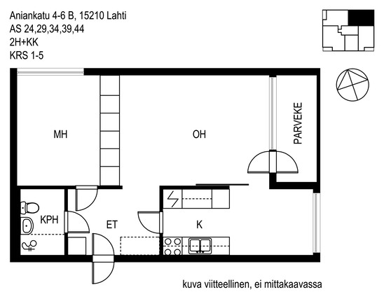 Vuokra-asunto Lahti Niemi Kaksio Kampanja